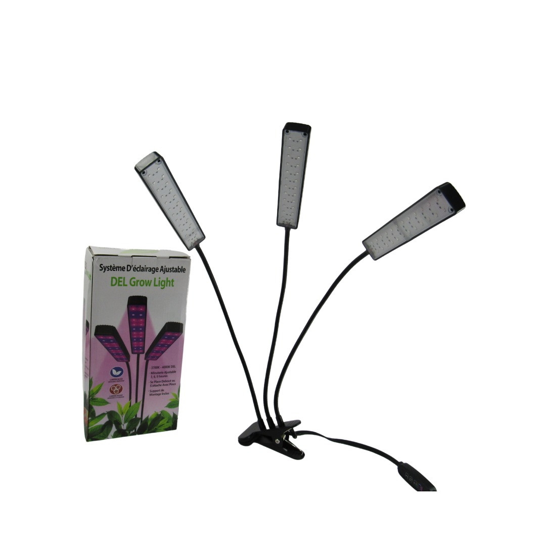 Lampara 3 cabezas para plantas